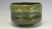潤甫　作（屋島焼緑楽抹茶茶碗）