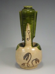 山口茂（瀬戸焼織部砧花入れ）