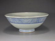 自然作（有田焼染付山水抹茶茶碗）