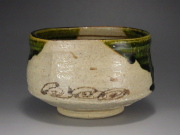 【瀬戸焼　織部写し　細水差し　鐡山】 瀬戸焼織部写し細水差し鐡山】