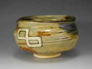 2代加藤春二（織部抹茶茶碗）