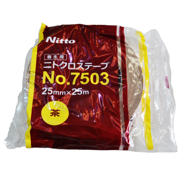 養生用布粘着テープ】 日東電工 ニトクロステープ No.7503 25mm×25m （5