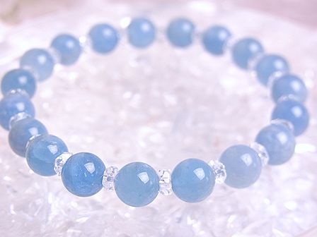 アクアマリン ブレスレット ☆ 7ミリ （１点もの）