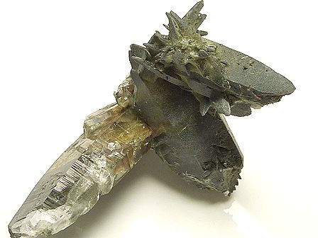 ヒマラヤ水晶クラスター ☆ クローライト入り ラパ産ガネーシュヒマール水晶 ☆