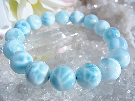 ラリマー 高品質ブレスレット ☆ 大粒 （12mm） ☆