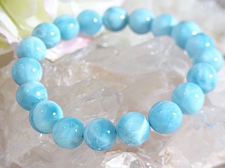 ラリマー 高品質ブレスレット ☆ 10mm ☆
