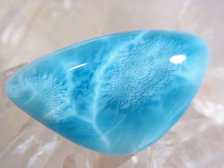 ラリマー　ルース ☆ 美しいブルー & 白い模様 ☆ ( 29.5mm×17mm )