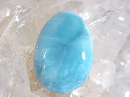 ラリマー　ルース ☆ ドロップ ☆ （24 mm×16.5 mm）