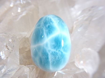 ラリマー　高品質 ルース ☆ 店長おすすめ！☆ （19.5 mm× 13.5 mm ）