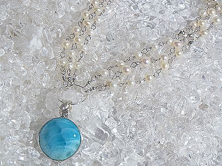 ラリマー ペンダント ☆ Crystal Deva コラボレーションジュエリー ☆