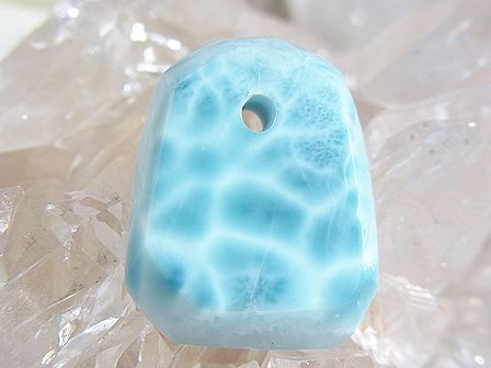 ラリマー ☆ ペンダントトップ ☆ 革ひも付き！