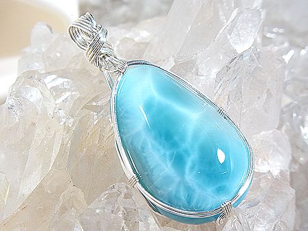 ラリマー　ペンダント ☆ Crystal Deva <女神巻き> ジュエリー ☆