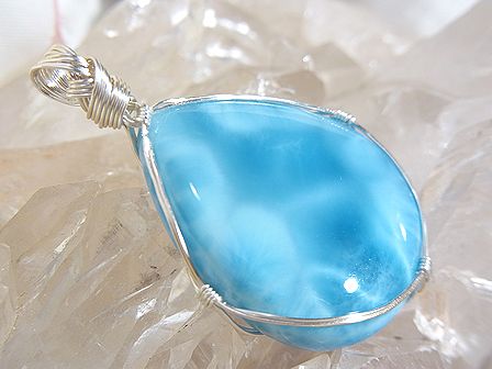 ラリマー　ペンダント ☆ Crystal Deva <女神巻き> ジュエリー ☆ 店長おすすめ！