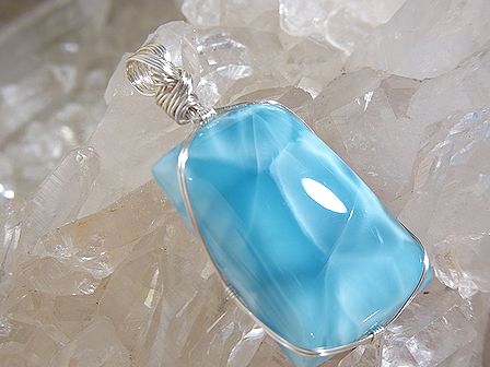 ラリマー　ペンダント ☆ Crystal Deva <女神巻き> ジュエリー ☆