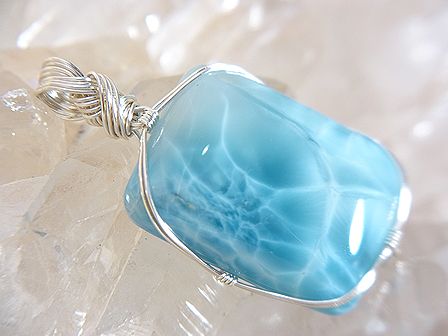 ラリマー　ペンダント ☆ Crystal Deva <女神巻き> ジュエリー ☆