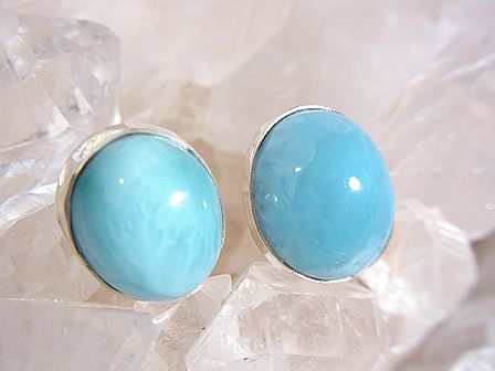 ラリマー ピアス ☆ オーバル ☆