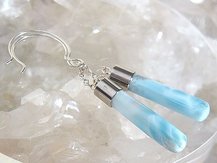 ラリマー ピアス ☆ 【 Atropos コレクション 】送料無料！