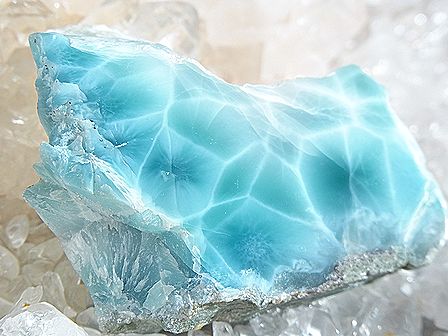 ラリマー　原石 母岩つき ☆ ２面磨き