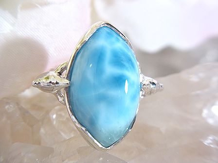 ラリマー ドルフィン リング ☆ 【 Ryu コレクション】 ☆ 送料無料！