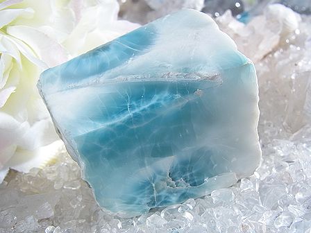ラリマー 原石ブロック（柱） ４５５グラム！☆ ご奉仕品