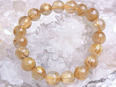 ルチルクォーツ ☆ タイチンルチルクォーツ 高品質 10mm ブレスレット ☆