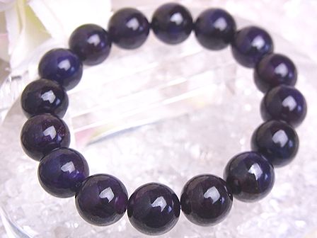 スギライト ブレスレット ☆ 最高級 13mm ☆ （宝石鑑別書付き）