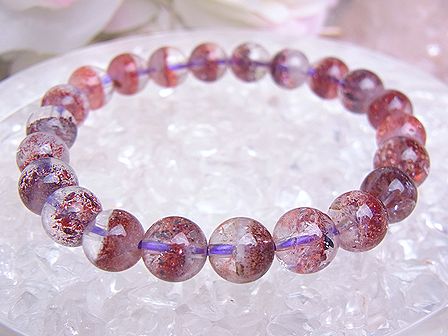 レッドスーパーセブン ブレスレット ☆ ８mm粒