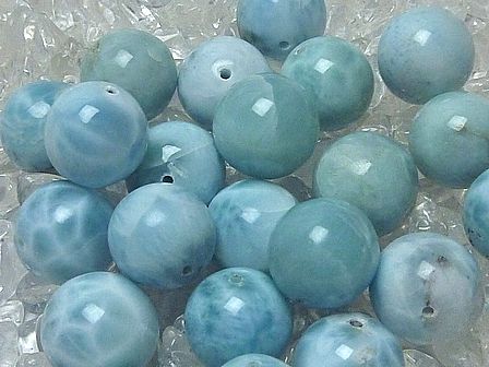 ラリマー 丸玉ビーズ （12 mm～13 mm）　　 《アウトレット》