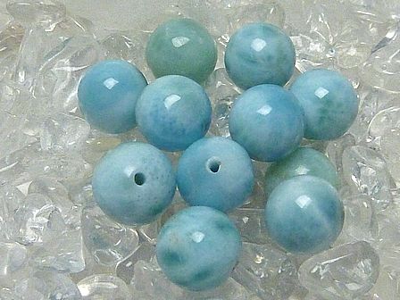 ラリマー 丸玉ビーズ　 （7 mm～8 mm）　　 《アウトレット》