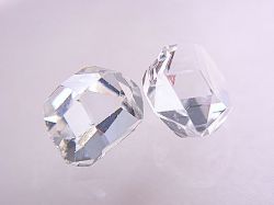 ハーキマーダイヤモンド ☆ 煌きが美しい最高品質ルース（原石）２粒！ ☆ 12 mm ＆11 mm/6.0 カラット