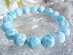 ラリマー 高品質ブレスレット ☆ 大粒 （12mm） ☆