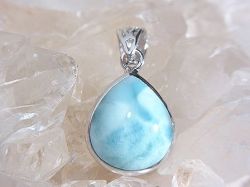 ラリマー　ペンダント ☆ ぷっくりドロップ ☆ 17mm × 14.5mm