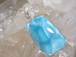 ラリマー　ペンダント ☆ Crystal Deva <女神巻き> ジュエリー ☆