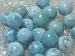 ラリマー 丸玉ビーズ （12 mm～13 mm）　　 《アウトレット》
