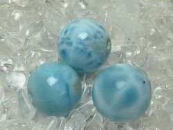 ラリマー 丸玉ビーズ （13 mm～14 mm）　　 《アウトレット》