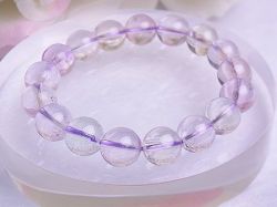 クンツァイト 大粒ブレスレット ☆ 12mm ☆ プチペンダント（トップ）付き♪  （１点もの）