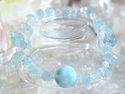 ラリマー　ブレスレット ☆ アクアマリン ☆ （１点もの）