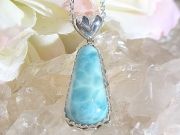 ラリマー ハートリボンペンダント ☆ 【 Ryu コレクション】 ☆ 送料無料！