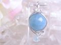 アクアマリン ペンダントトップ ☆ （１点もの） ☆ シルバーチェーンつき