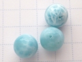 ラリマー 丸玉ビーズ （13 - 14 mm）<アウトレット大特価セール！>