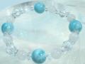 ラリマー　ブレスレット ☆ブルームーンストーン&スターカット 15.5cmサイズ☆