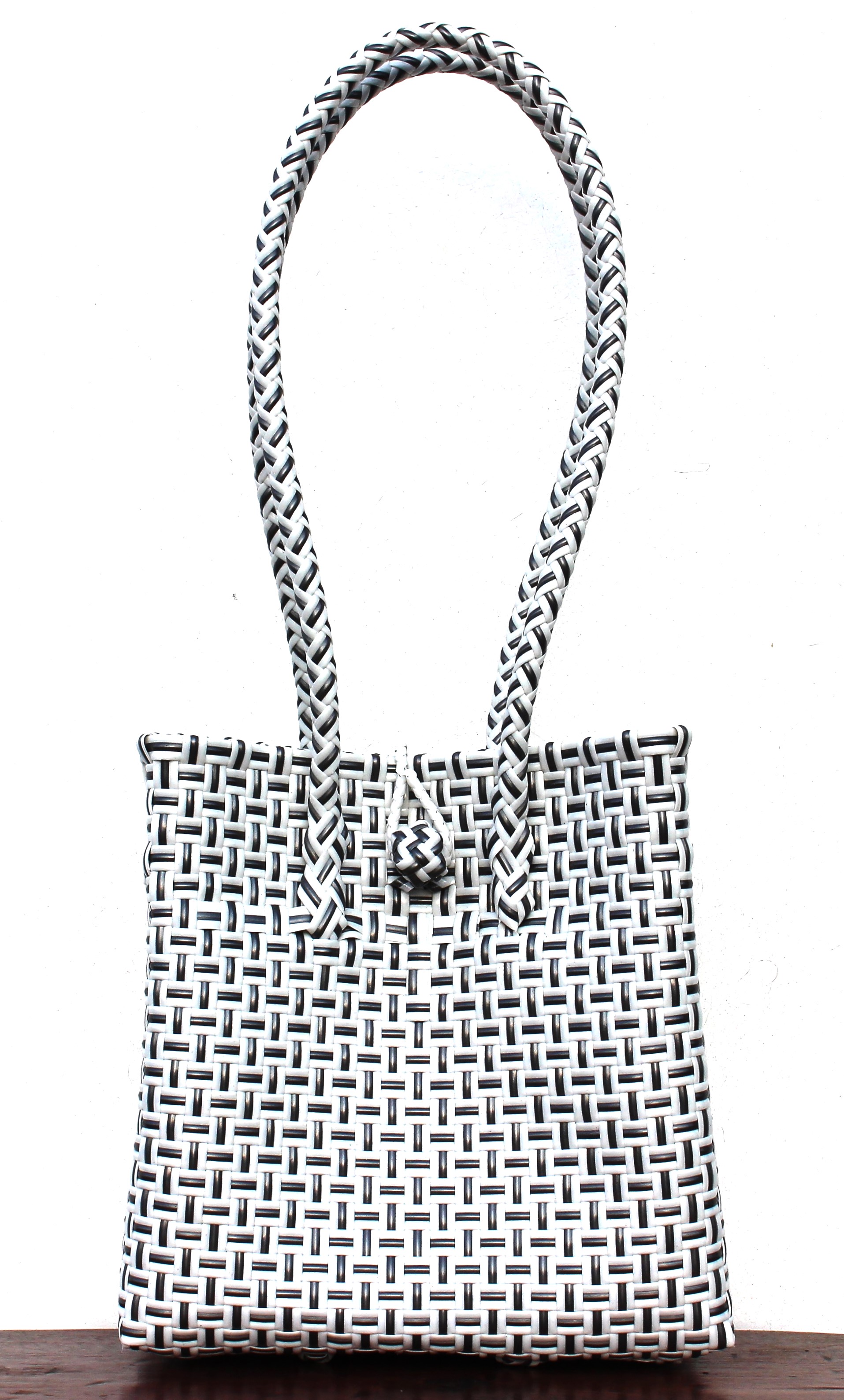 パサールバッグ  Sサイズ　白×グレー