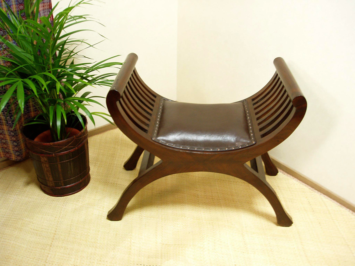 ベンチタイプ・羽のようなアームですっぽり体を包んでくれる絵にもなるチェアーです。（Sタイプ）【A-165BR】《送料無料》