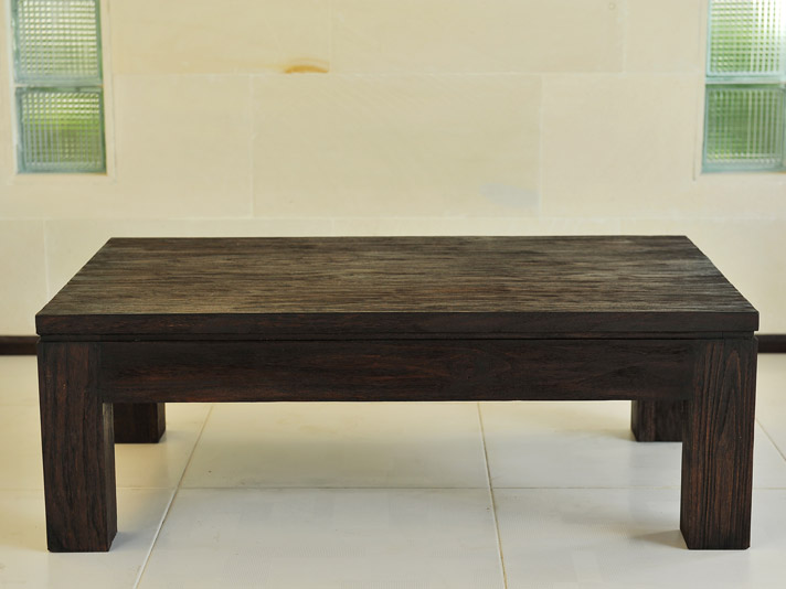 ＜ 横幅 100cm ＞アンティークスタイルがオシャレ！チークの質感が温かいローテーブル登場！【AS-190RASTIK】《送料無料》　セミオーダー対応