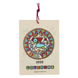 SALE!! 20％OFF!!【2025年カレンダー】　バード 　<ゆうメール便対応> ネパール手漉き紙
