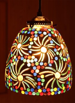 モザイクハンギングランプ ラウンド(シーリングライト60W)　スプリンクル