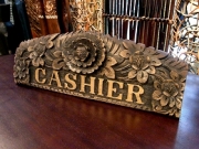 アジアンな手作り置型プレート （CASHIER）※受注後特別製作商品※【45801】