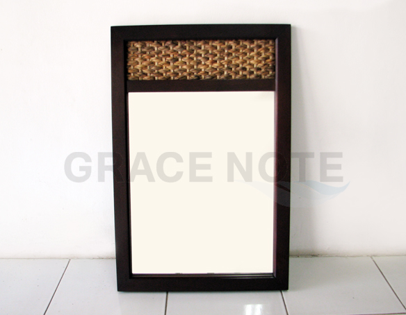 《送料無料》シンプルなミラーにウォーターヒヤシンスのアクセントがお洒落です。【WMR-01】