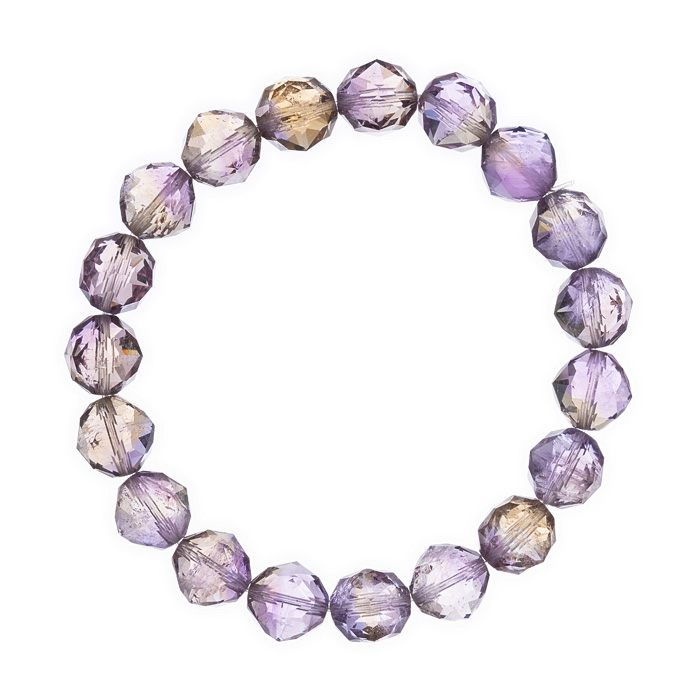 ブレスレット アメトリン スターカット 限定 （ブラジル・ボリビア産） 10mm 19玉 No.15