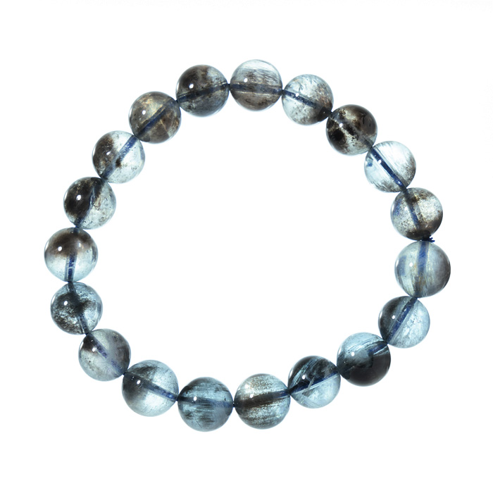 ブレスレット モスアクアマリン （モザンビーク産） 10～11mm 19玉 No.75